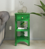 Amory Sheesham Wood End Table In Rustic Green Finish