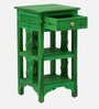 Amory Sheesham Wood End Table In Rustic Green Finish