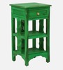 Amory Sheesham Wood End Table In Rustic Green Finish