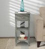 Amory Sheesham Wood End Table In Rustic Grey Finish