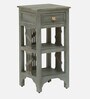 Amory Sheesham Wood End Table In Rustic Grey Finish
