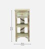Amory Sheesham Wood End Table In Rustic White Finish