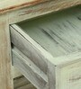 Amory Sheesham Wood End Table In Rustic White Finish