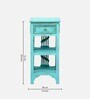Amory Sheesham Wood End Table In Blue Finish