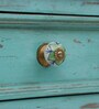 Amory Sheesham Wood End Table In Blue Finish