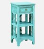 Amory Sheesham Wood End Table In Blue Finish