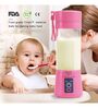Amour Portable Electric USB Juice Maker Bottle Blender with 6 Blades in Pink colour