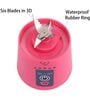 Amour Portable Electric USB Juice Maker Bottle Blender with 6 Blades in Pink colour
