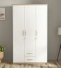 Ampara 3 Door Wardrobe With Locker & Drawer In High Gloss White Finish