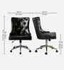 Amparo Leatherette Guest Chair In Black Colour