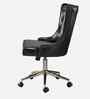 Amparo Leatherette Guest Chair In Black Colour