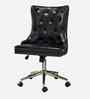 Amparo Leatherette Guest Chair In Black Colour