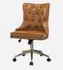 Amparo Leatherette Guest Chair In Tan Colour