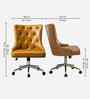 Amparo Leatherette Guest Chair In Tan Colour