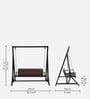 Amram Metal Swing In Black Colour With Wooden Seat