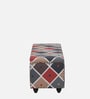 Amravan Fabric Linen Trunk In Multi-Colour