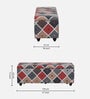 Amravan Fabric Linen Trunk In Multi-Colour