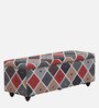 Amravan Fabric Linen Trunk In Multi-Colour