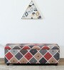 Amravan Fabric Linen Trunk In Multi-Colour