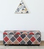 Amravan Fabric Linen Trunk In Multi-Colour