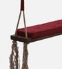 Amreli Solid wood Swing in Dark Red Colour