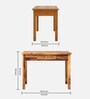 Amroha Writing Table In Natural Teak Finish