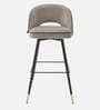 Amstard Velvet Bar Chair in Grey Colour