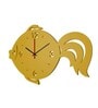 Amunet Engineered Wood Yellow Wall Clock