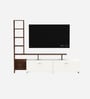 Amy TV Unit In Brown Maple & White Finish