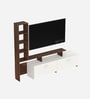 Amy TV Unit In Brown Maple & White Finish