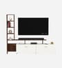 Amy TV Unit In Brown Maple & White Finish