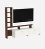Amy TV Unit In Brown Maple & White Finish