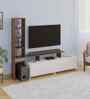 Amy TV Unit In Brown Maple & White Finish