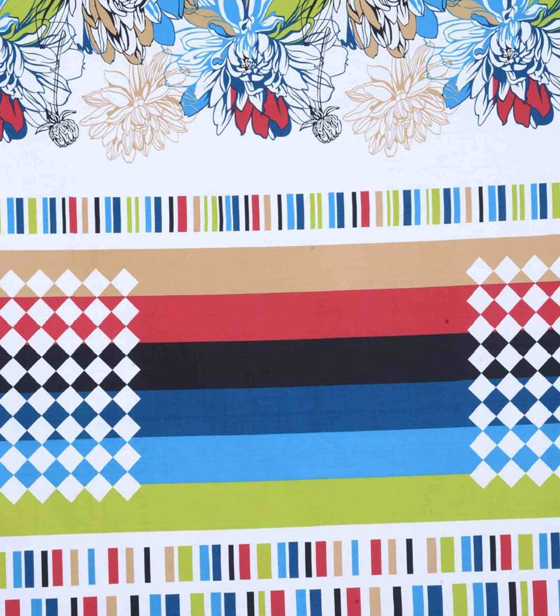 Buy Ananda 100 Floral Cotton 200TC Double Bedsheet With 2 Pillow Cover