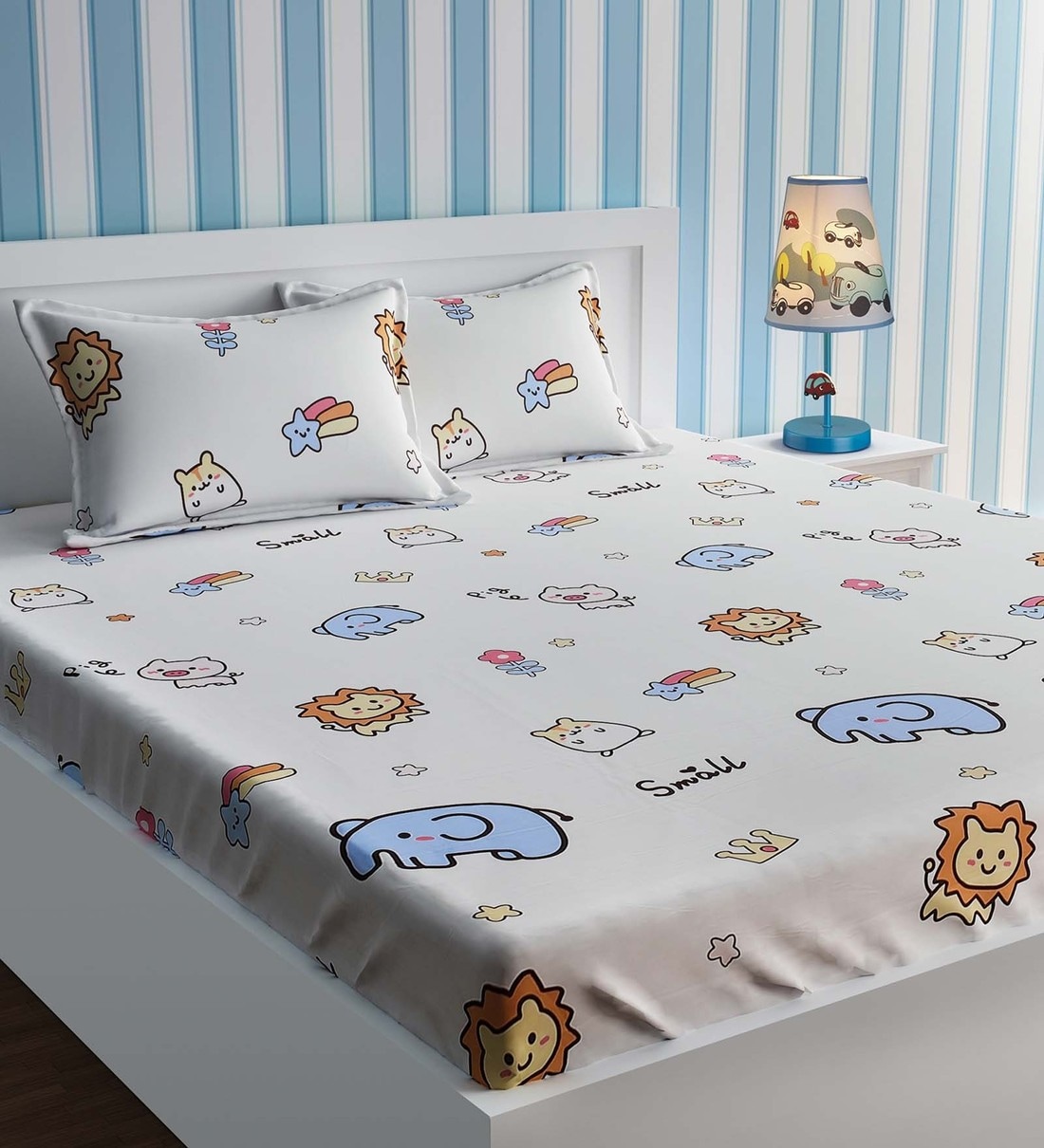 Double Bedsheet with 2 Pillow Covers 