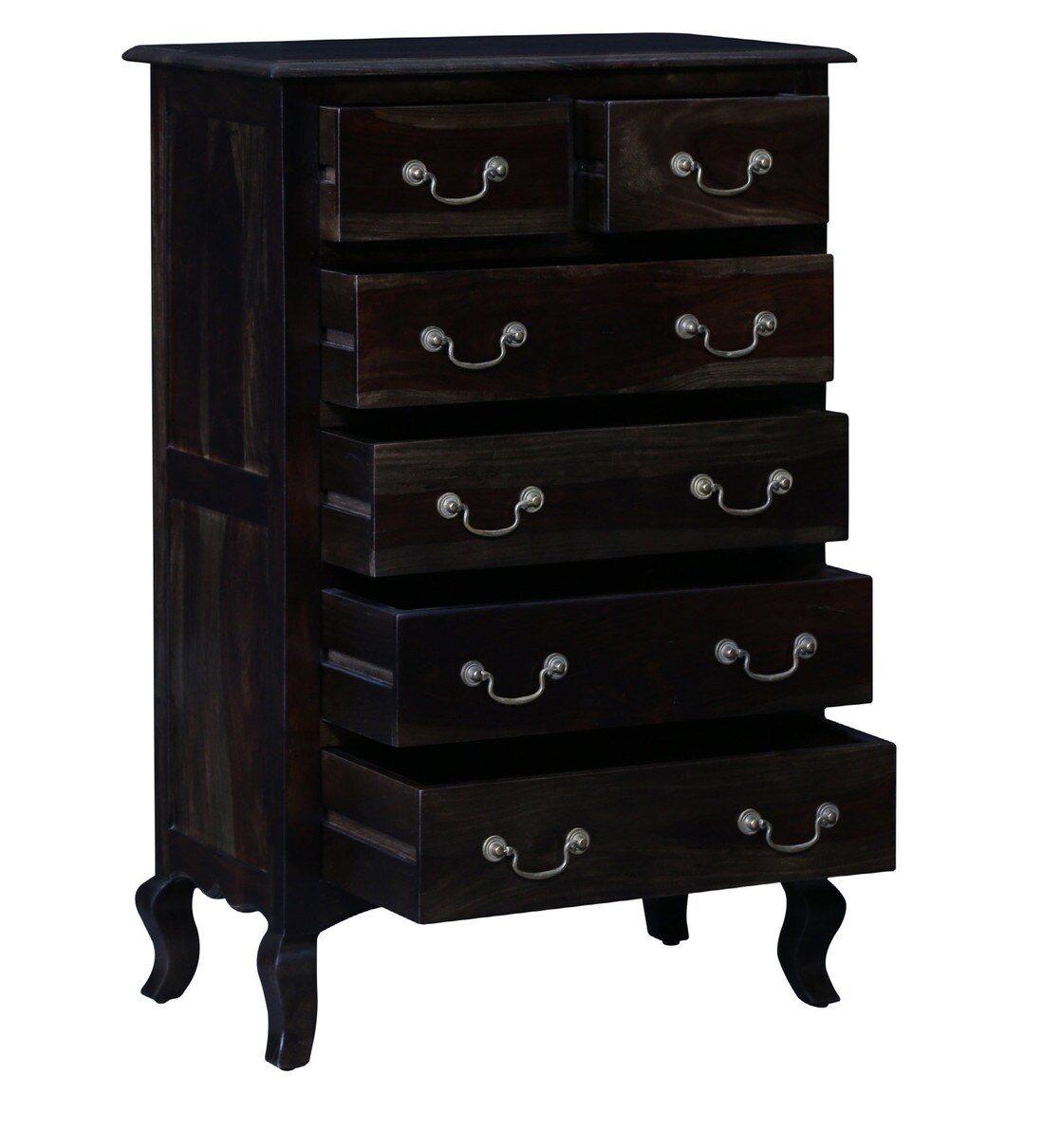 Buy Anne Solid Wood Chest Of Drawers In Warm Chestnut Finish