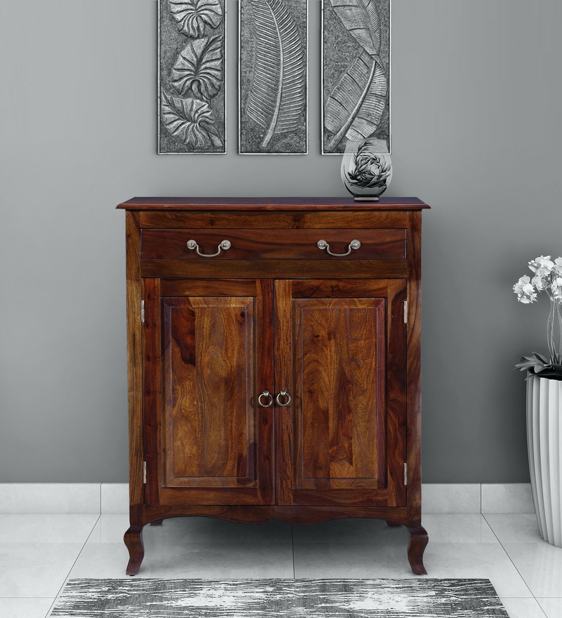 Buy Anne Solid Wood Shoe in Provincial Teak Finish Amberville