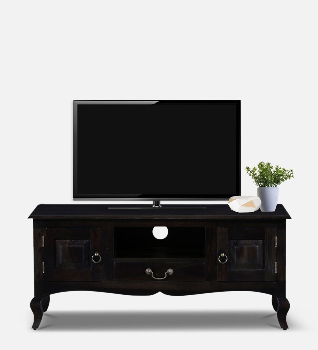 Buy Anne Solid Wood TV Console in Warm Chestnut Finish By Amberville