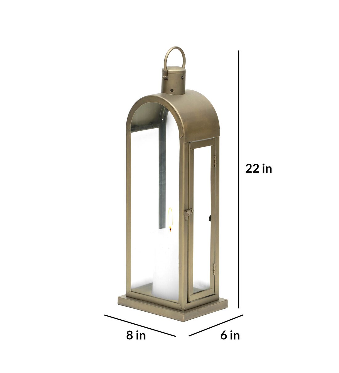 Buy Antique Brass Metal Table Lantern by Opaxa Online Table Lanterns