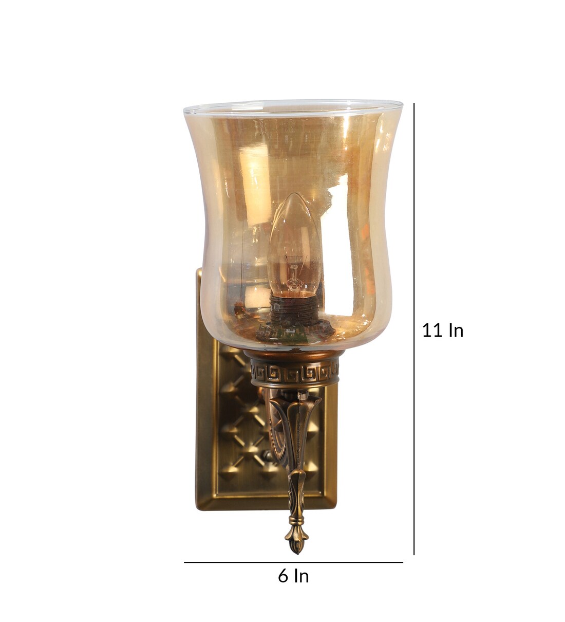 Buy Antique Brass Metal Wall Light By Eliante By Jainsons Lights Online