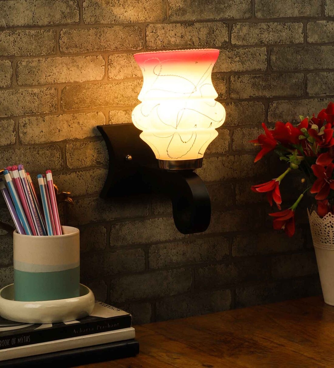 Buy Antique Brass Metal Wall Light by Foziq Online Candle Wall Lights