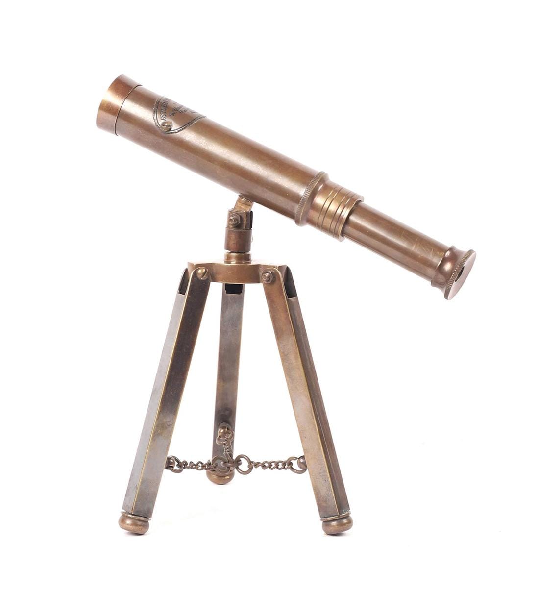 Buy Antique Brass Mini Telescope with Metal Tripod Stand Online