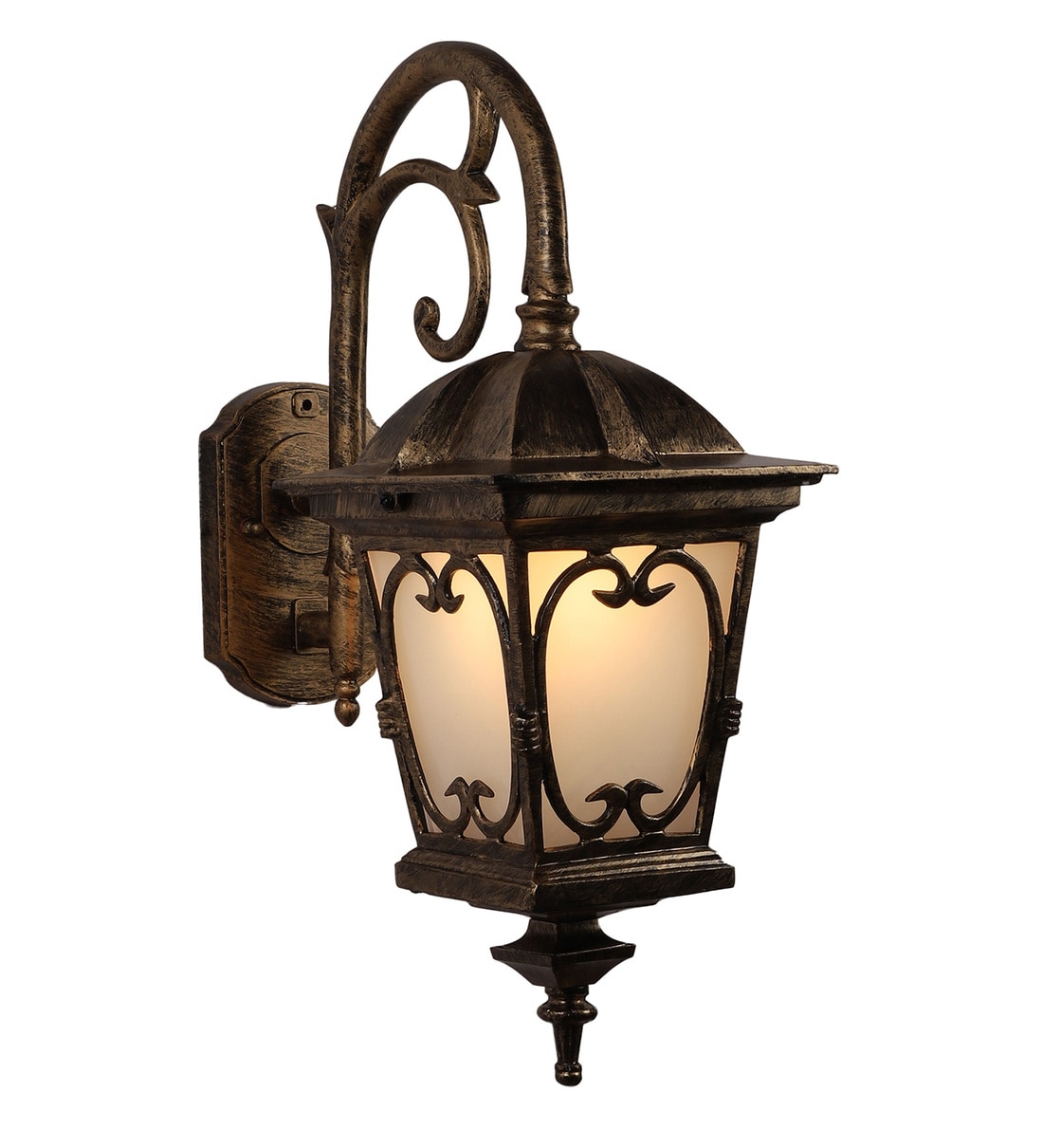 Buy Antique Gold Aluminium Outdoor Wall Light by Superscape Outdoor