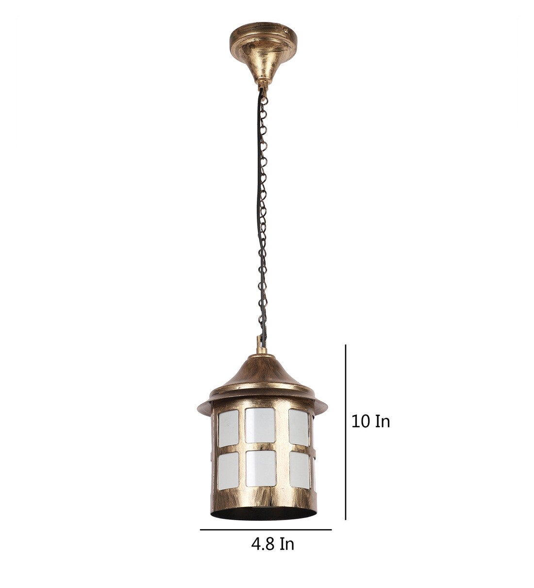 Buy Antique Gold Mild Steel Outdoor Hanging Light by LeArc LED Lighting Online Outdoor Hanging