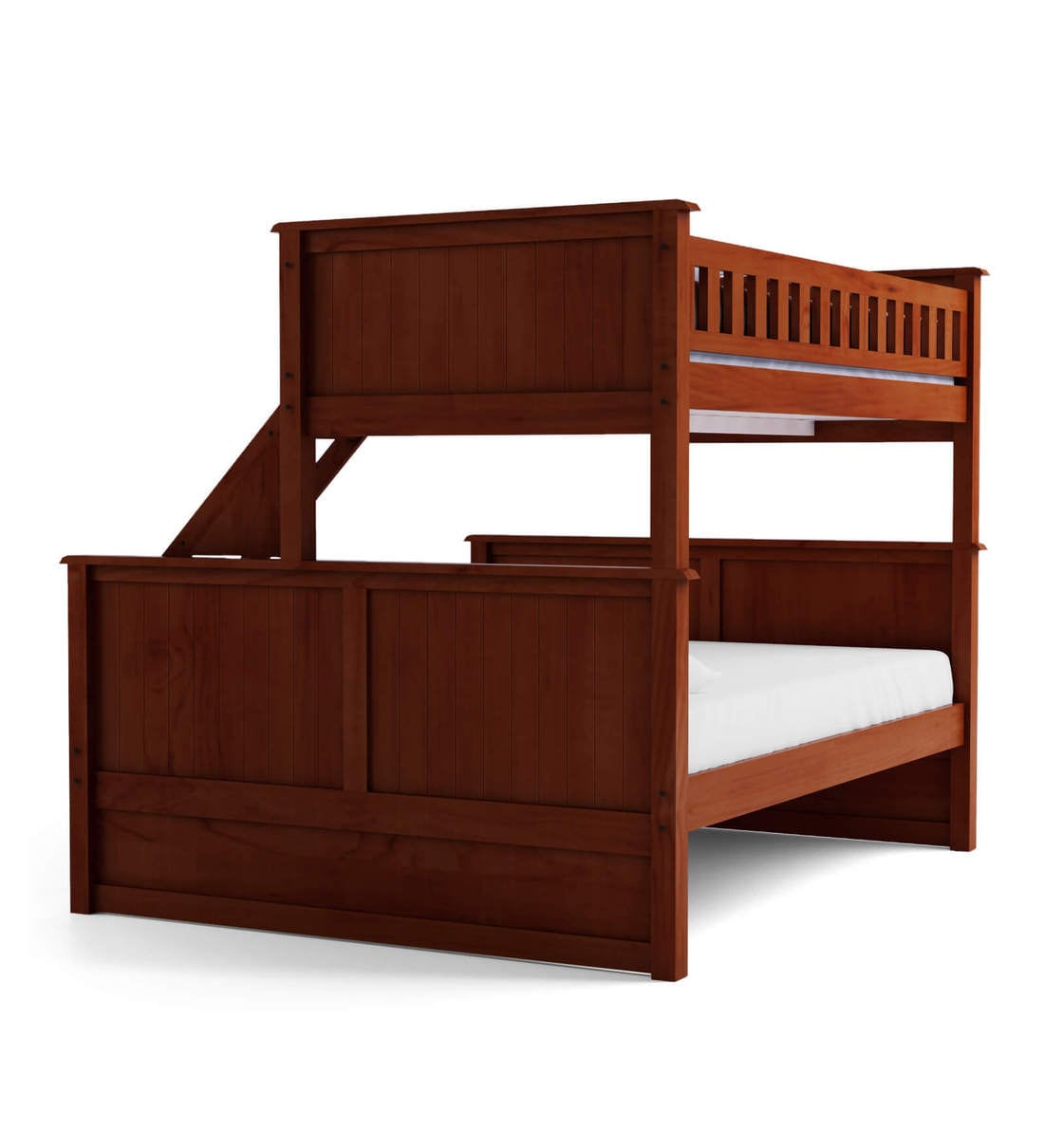 Buy Antonia Bunk Bed (Single & Queen) in Walnut Finish CasaCraft By