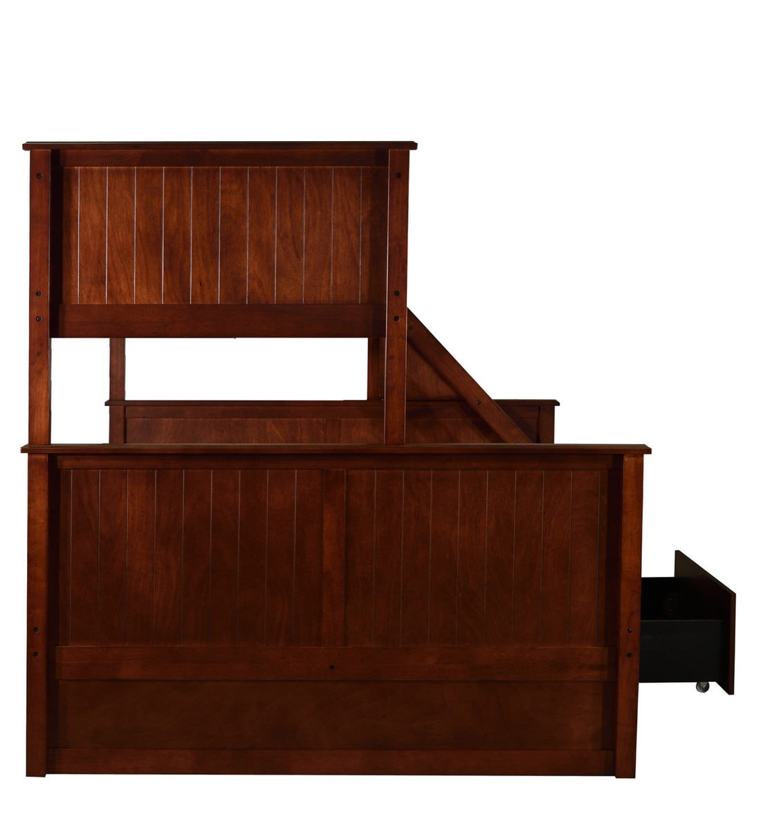 Buy Antonia Bunk Bed (Single & Queen) with Drawer Storage in Walnut
