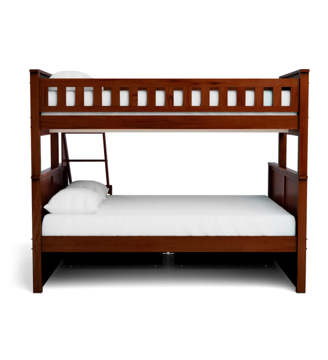 Buy Antonia Bunk Bed (Single & Queen) with Drawer Storage in Walnut