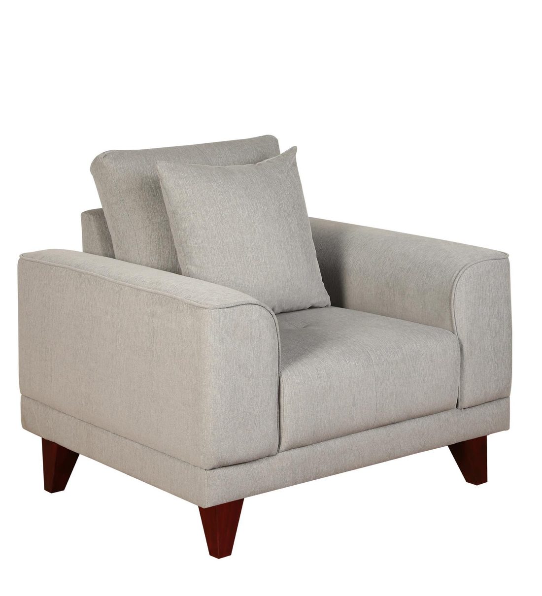 Buy Antonio 1 Seater Sofa In Ash Grey Colour By Woodsworth Online