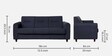 Ana 3 Seater Sofa In Navy Blue Colour