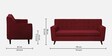 Analia Fabric 3 Seater Sofa In Garnet Red Colour